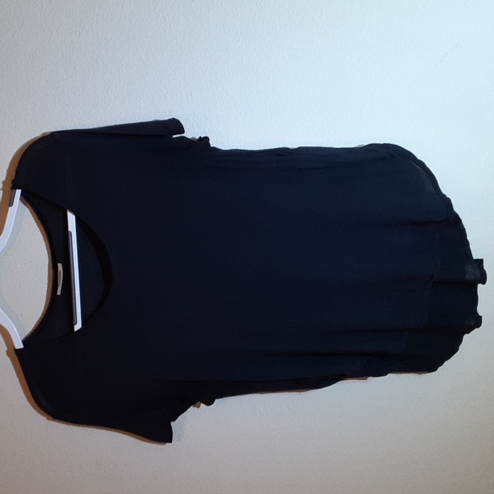 Sheer Black Tee-M